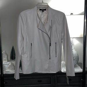 Ellen Tracy White Leather Jacket